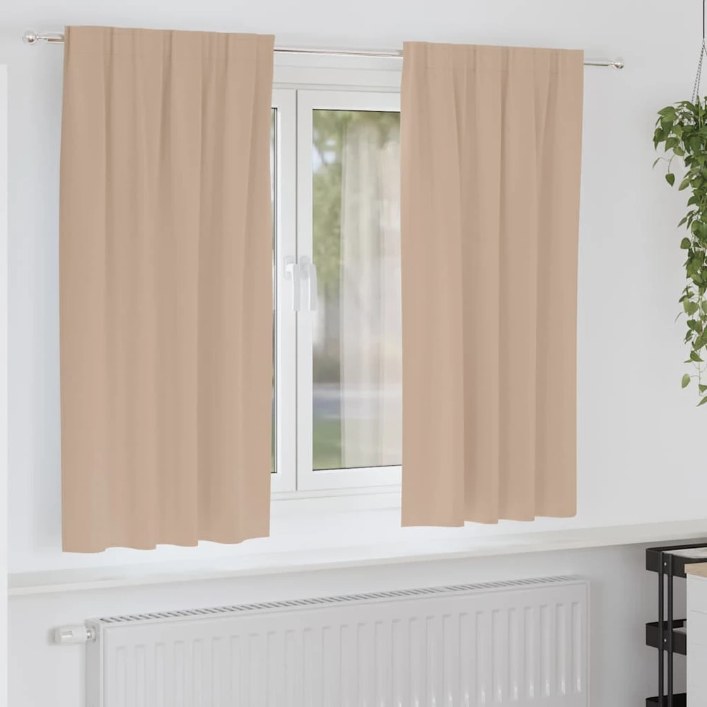 Užuolaidos su žiedais, blokuojančios šviesą 2 vnt. Taupe