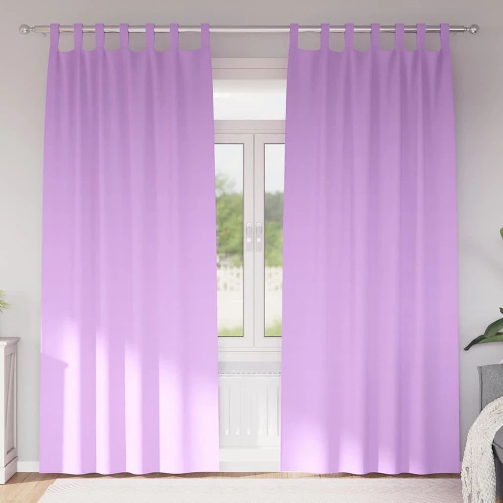 Užuolaidos su žiedais, blokuojančios šviesą 2 vnt. Violetinė