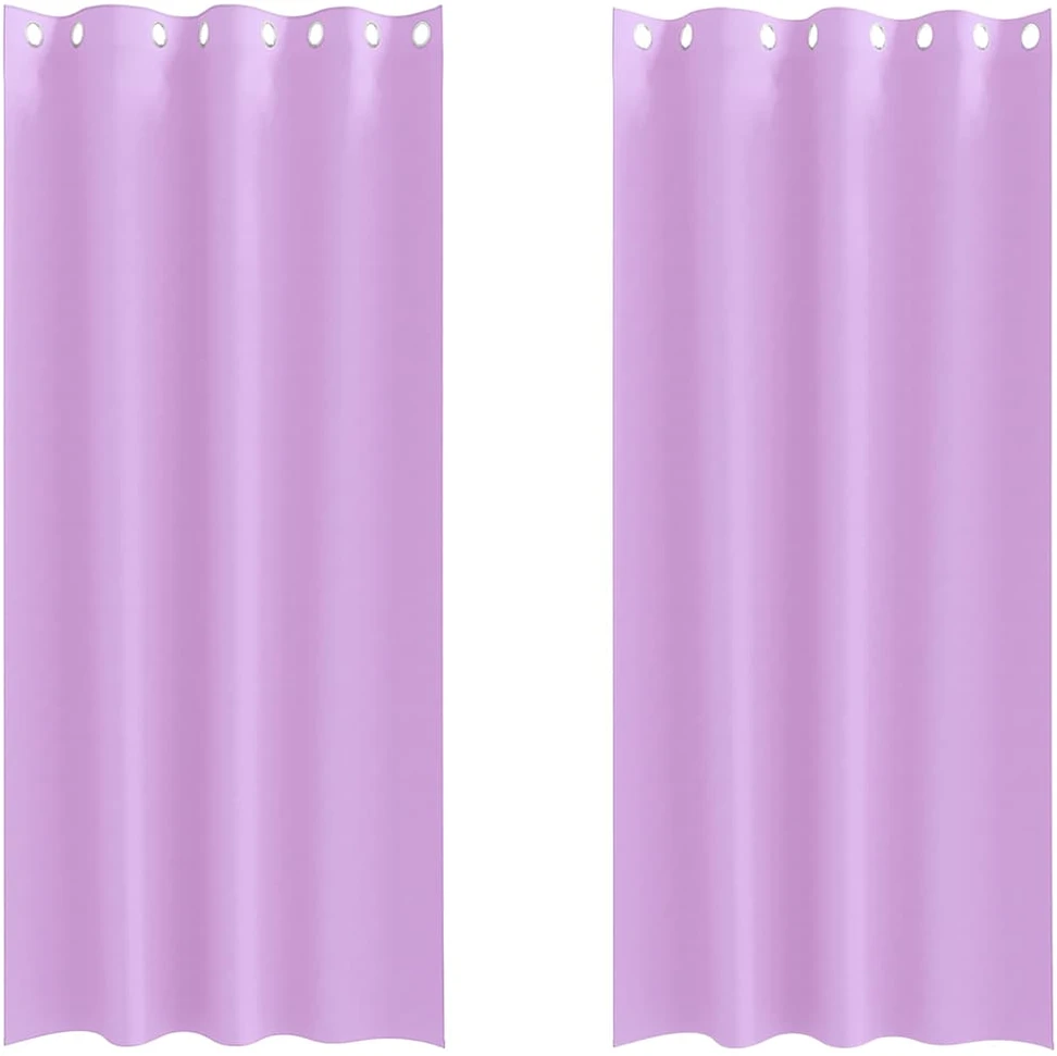 Užuolaidos su žiedais, blokuojančios šviesą 2 vnt. Violetinė