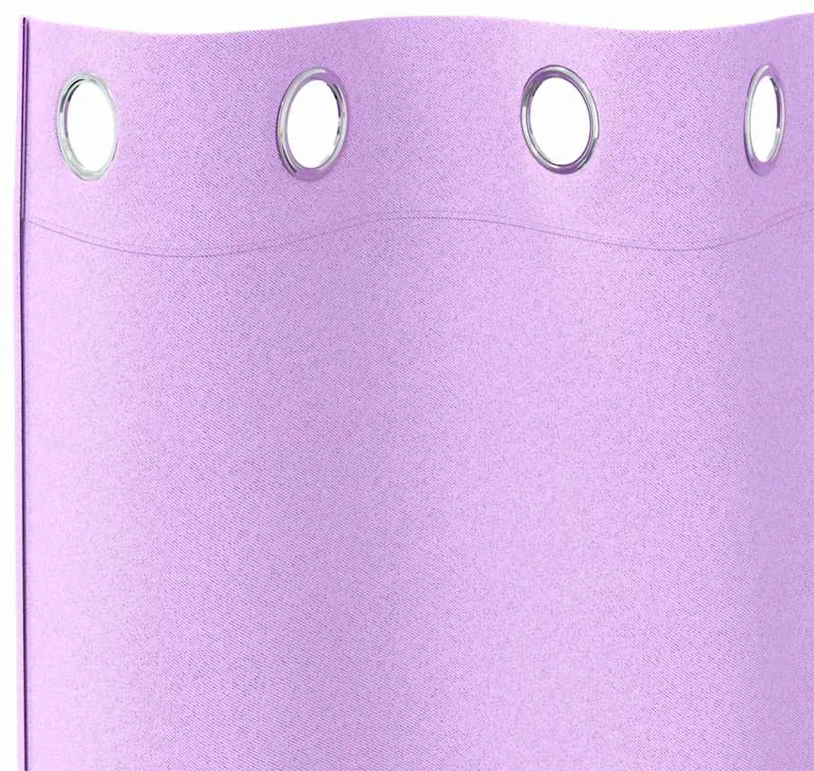 Užuolaidos su žiedais, blokuojančios šviesą 2 vnt. Violetinė