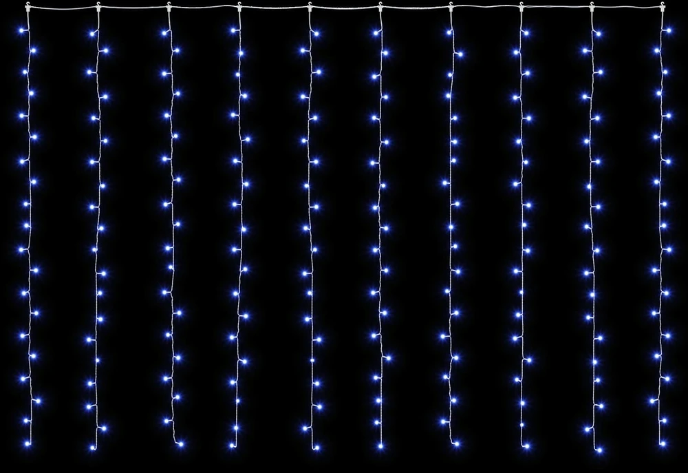 Užuolaidų girlianda 200 LED Mėlyna 300 x 200 cm