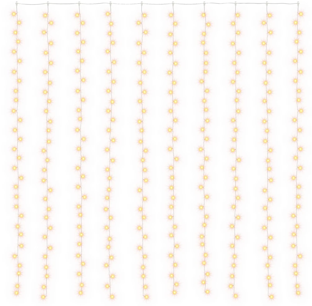 Užuolaidų girlianda 300 LED Šilta balta 300 x 300 cm