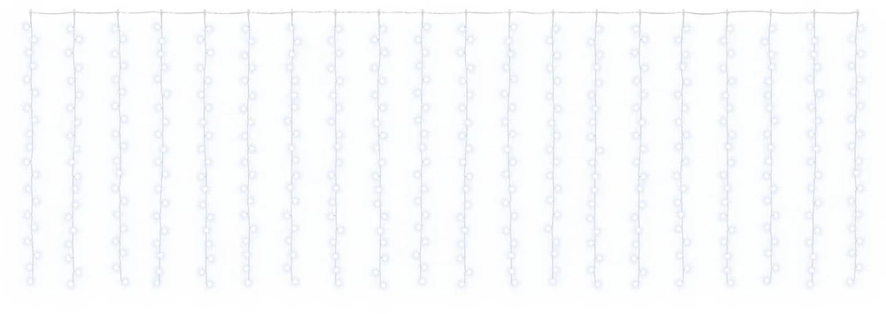 Užuolaidų girlianda 400 LED Šalta balta 600 x 200 cm