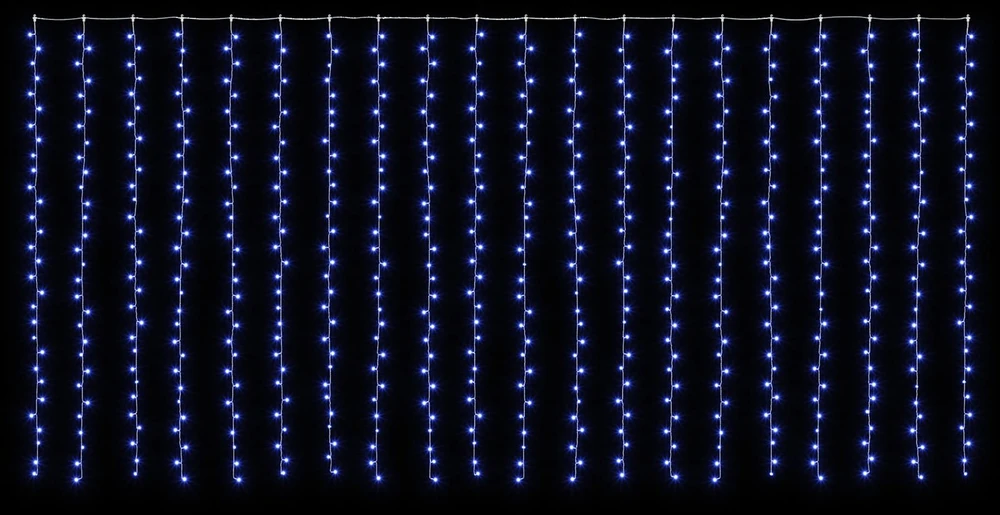 Užuolaidų girlianda 600 LED Mėlyna 600 x 300 cm