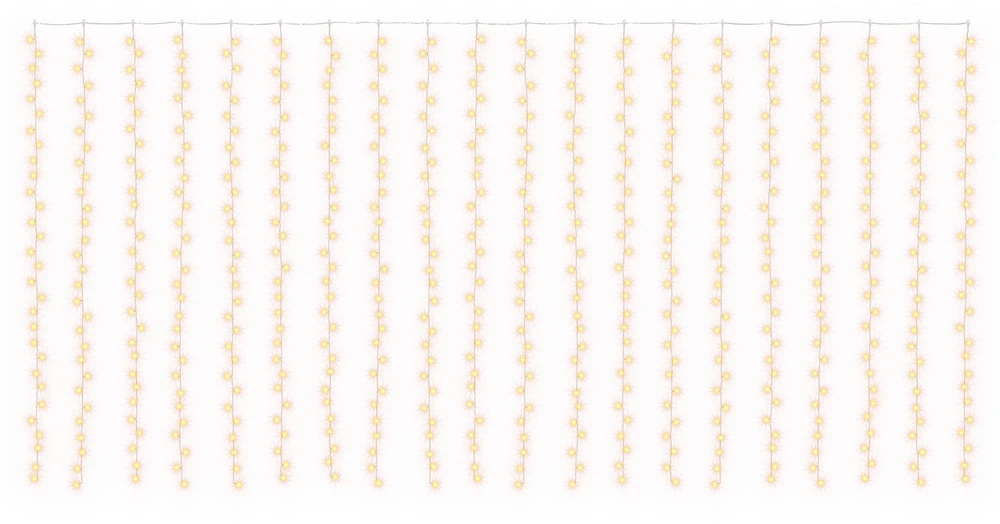 Užuolaidų girlianda 600 LED Šilta balta 600 x 300 cm