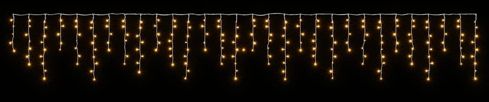 Užuolaidų girliandos 798 LED Šilta balta 2000 x 72 cm