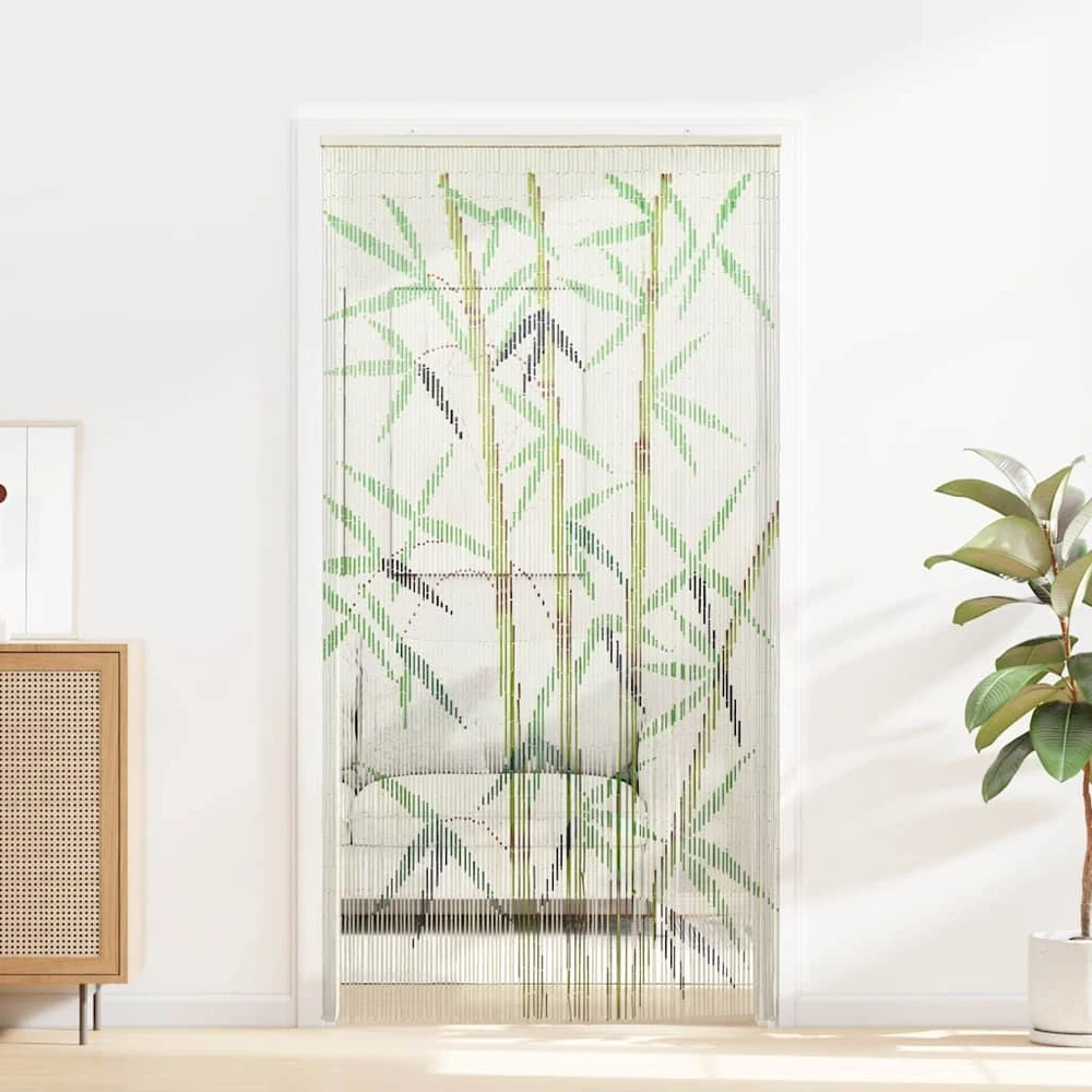 Vabzdžių užuolaida durims, bambuko raštas, 100x200 cm, bambukas