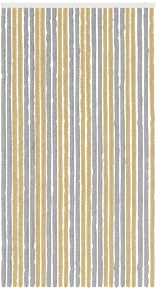 Vabzdžių Užuolaida iš Chenille Pilka ir smėlinė 118 x 220 cm