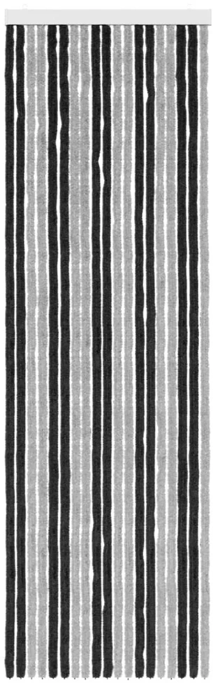 Vabzdžių Užuolaida iš Chenille Pilka ir juoda 56 x 185 cm