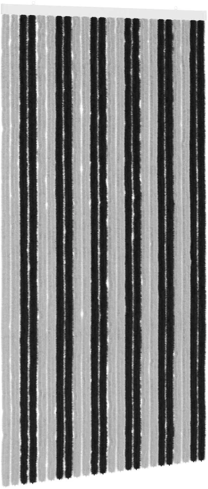 Vabzdžių Užuolaida iš Chenille Pilka ir juoda 100 x 200 cm