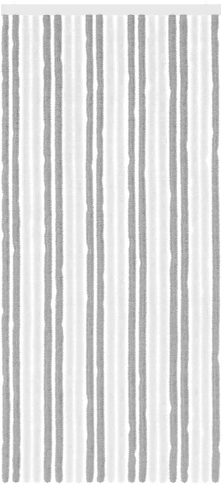 Vabzdžių Užuolaida iš Chenille Pilka ir balta 90 x 200 cm
