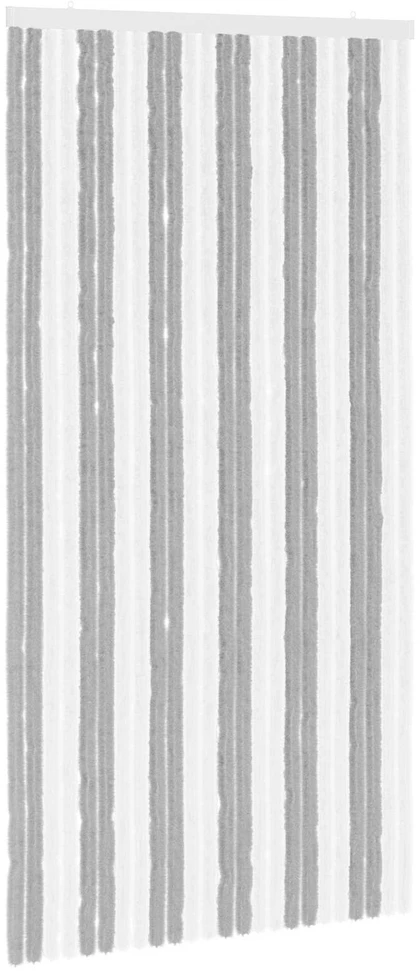 Vabzdžių Užuolaida iš Chenille Pilka ir balta 100 x 200 cm