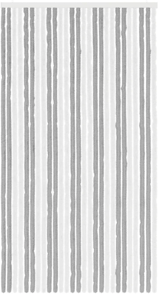 Vabzdžių Užuolaida iš Chenille Pilka ir balta 118 x 220 cm