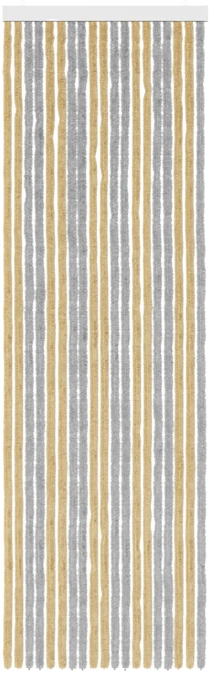 Vabzdžių Užuolaida iš Chenille Pilka ir smėlinė 56 x 185 cm