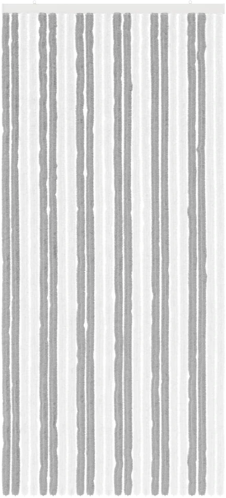 Vabzdžių Užuolaida iš Chenille Pilka ir balta 100 x 220 cm