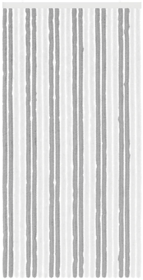 Vabzdžių Užuolaida iš Chenille Pilka ir balta 100 x 200 cm