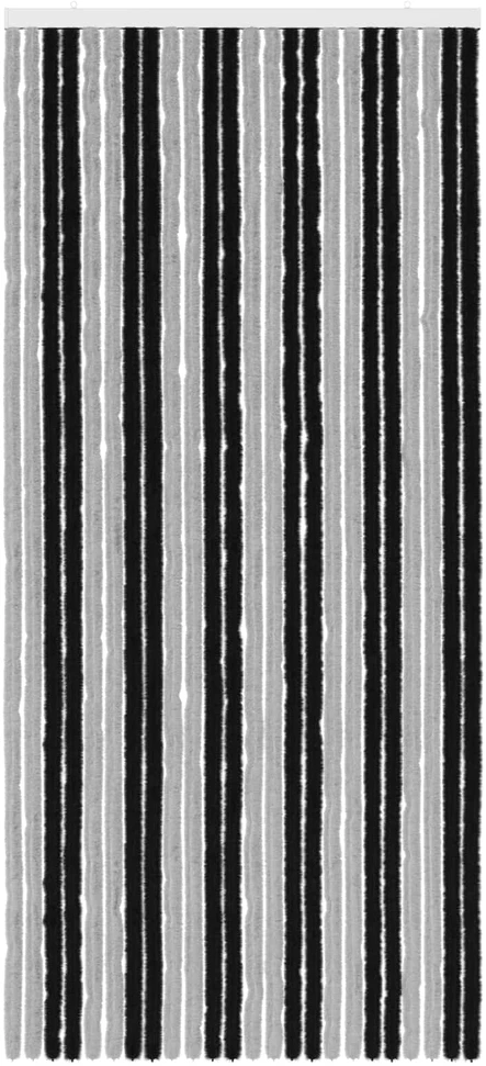 Vabzdžių Užuolaida iš Chenille Pilka ir juoda 100 x 220 cm