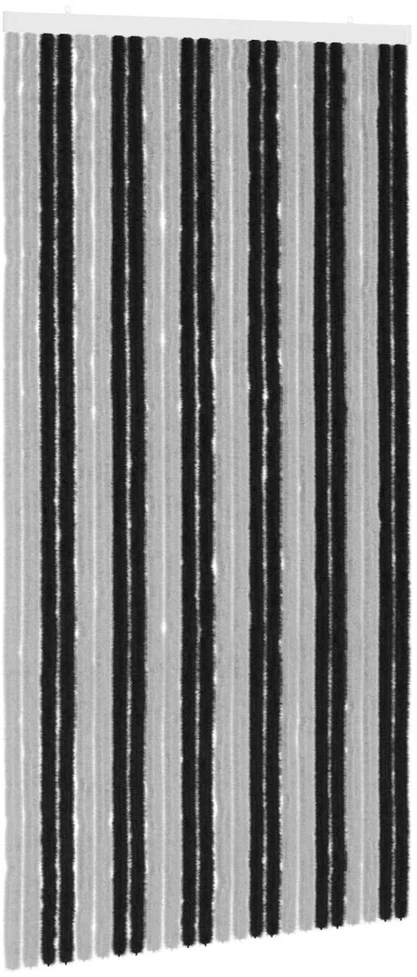 Vabzdžių Užuolaida iš Chenille Pilka ir juoda 100 x 200 cm