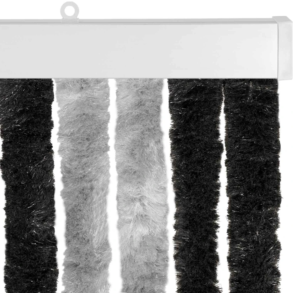 Vabzdžių Užuolaida iš Chenille Pilka ir juoda 100 x 200 cm