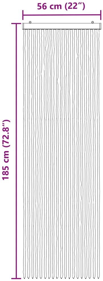 Vabzdžių Užuolaida iš Chenille Pilka ir juoda 56 x 185 cm