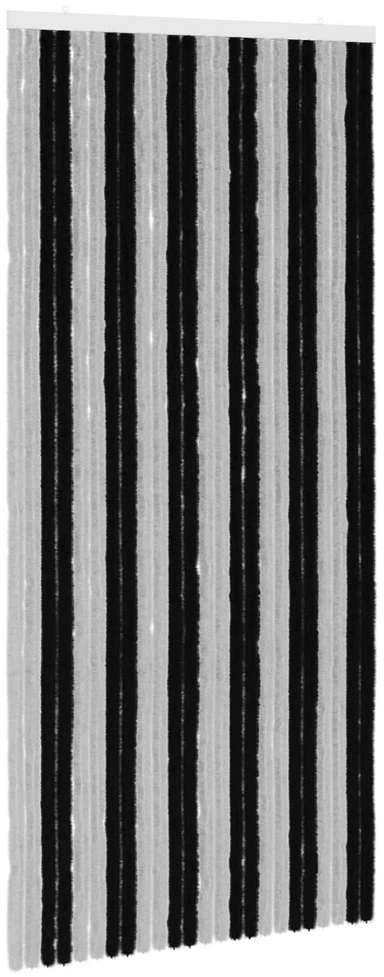 Vabzdžių Užuolaida iš Chenille Pilka ir juoda 100 x 220 cm