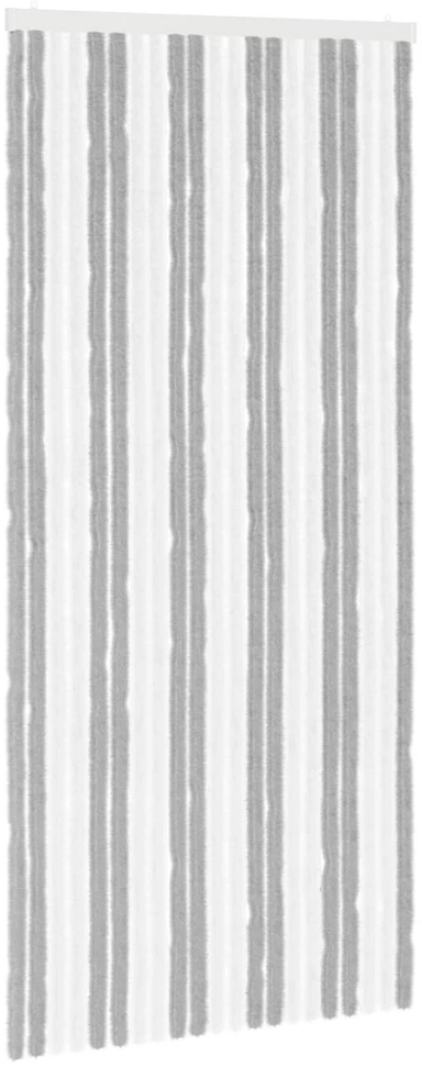 Vabzdžių Užuolaida iš Chenille Pilka ir balta 90 x 200 cm
