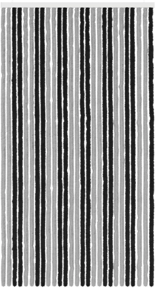 Vabzdžių Užuolaida iš Chenille Pilka ir juoda 118 x 220 cm