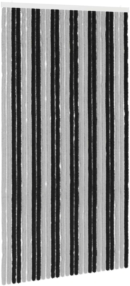 Vabzdžių Užuolaida iš Chenille Pilka ir juoda 118 x 220 cm