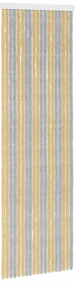 Vabzdžių Užuolaida iš Chenille Pilka ir smėlinė 56 x 185 cm