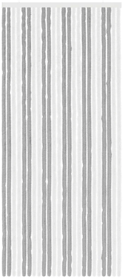 Vabzdžių Užuolaida iš Chenille Pilka ir balta 100 x 230 cm