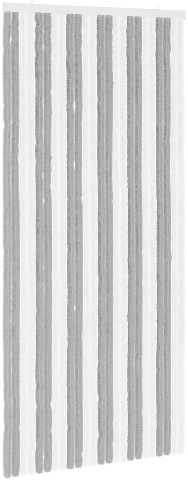 Vabzdžių Užuolaida iš Chenille Pilka ir balta 100 x 220 cm