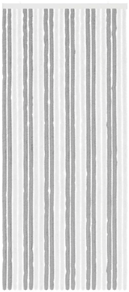 Vabzdžių Užuolaida iš Chenille Pilka ir balta 100 x 230 cm