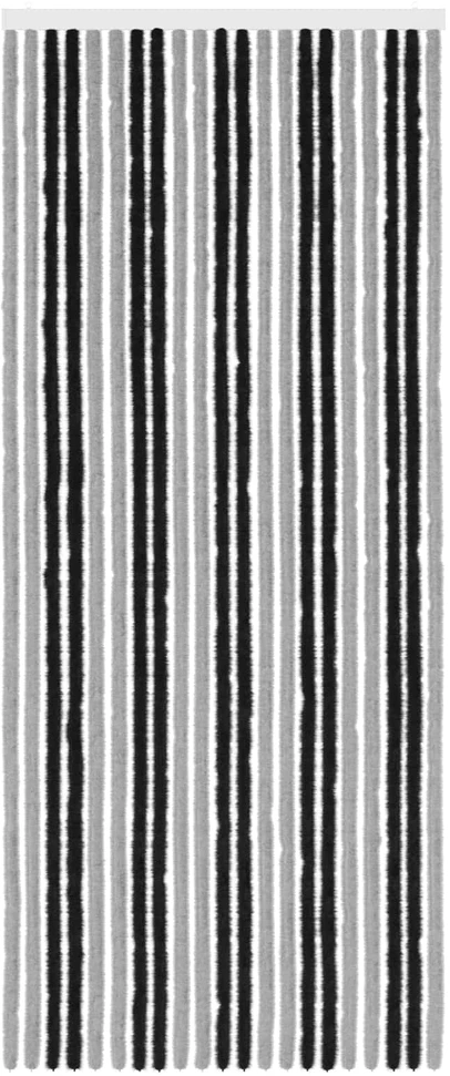 Vabzdžių Užuolaida iš Chenille Pilka ir juoda 90 x 220 cm