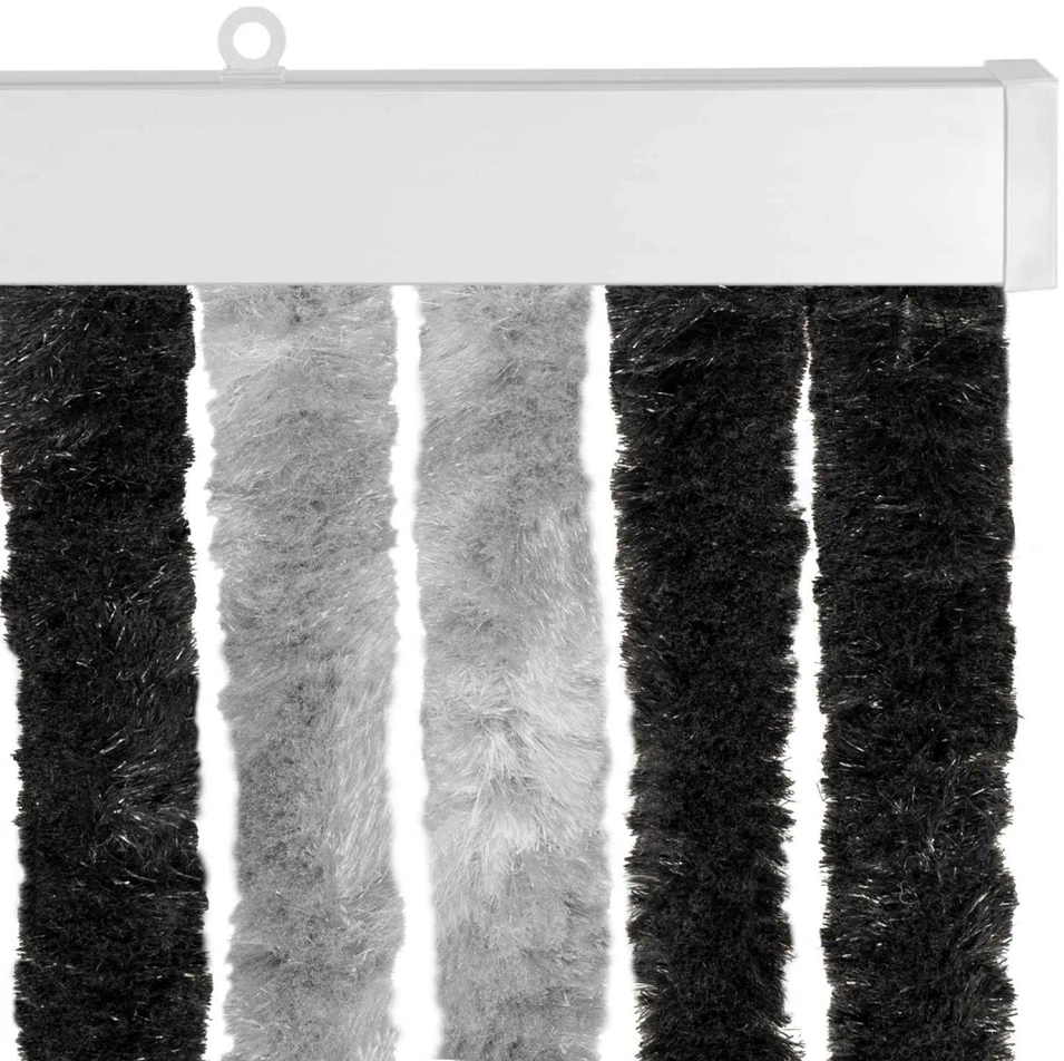 Vabzdžių Užuolaida iš Chenille Pilka ir juoda 100 x 220 cm