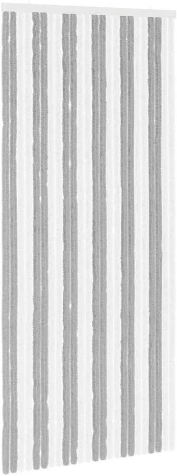 Vabzdžių Užuolaida iš Chenille Pilka ir balta 100 x 230 cm