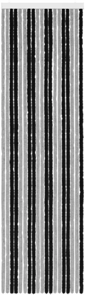 Vabzdžių Užuolaida iš Chenille Pilka ir juoda 56 x 200 cm