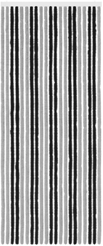 Vabzdžių Užuolaida iš Chenille Pilka ir juoda 90 x 220 cm