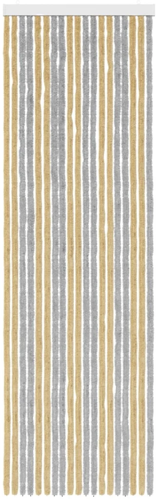 Vabzdžių Užuolaida iš Chenille Pilka ir smėlinė 56 x 185 cm