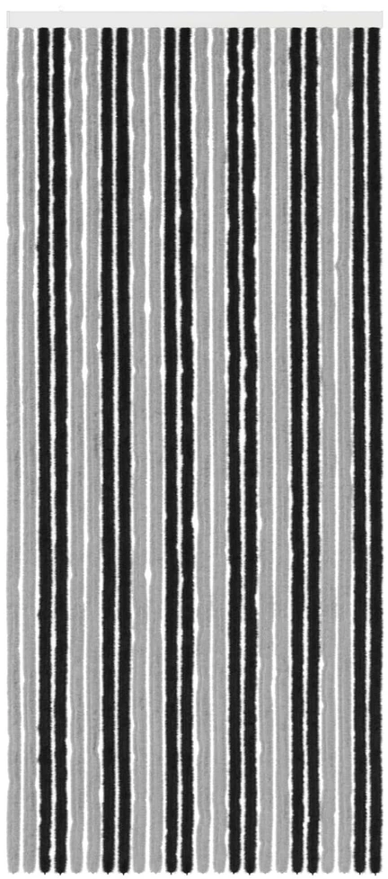 Vabzdžių Užuolaida iš Chenille Pilka ir juoda 100 x 230 cm