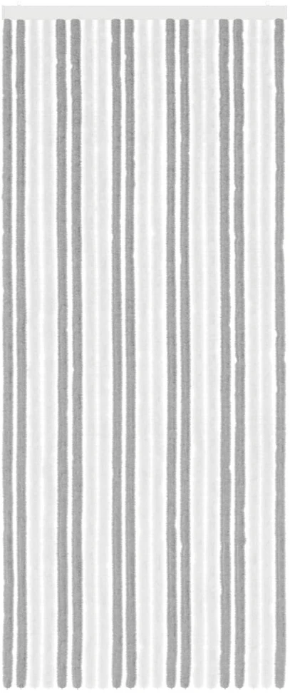 Vabzdžių Užuolaida iš Chenille Pilka ir balta 90 x 220 cm
