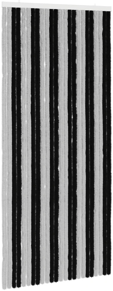 Vabzdžių Užuolaida iš Chenille Pilka ir juoda 100 x 220 cm