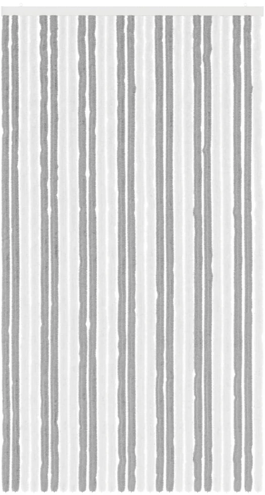Vabzdžių Užuolaida iš Chenille Pilka ir balta 118 x 220 cm