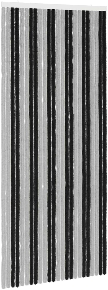 Vabzdžių Užuolaida iš Chenille Pilka ir juoda 100 x 230 cm