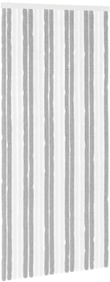 Vabzdžių Užuolaida iš Chenille Pilka ir balta 90 x 200 cm