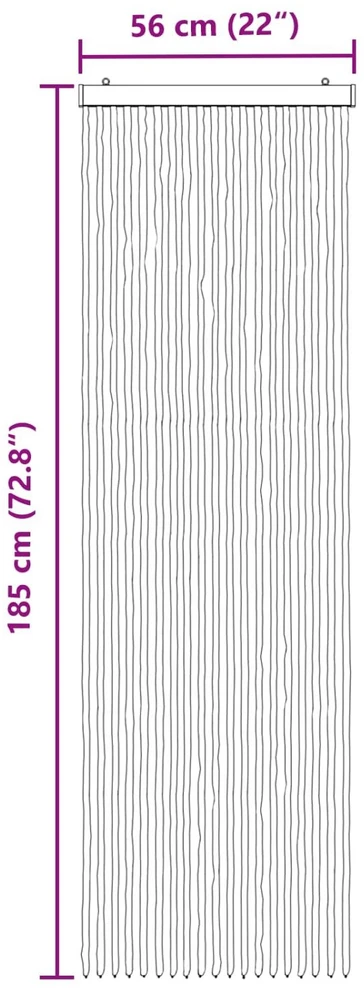 Vabzdžių Užuolaida iš Chenille Pilka ir juoda 56 x 185 cm