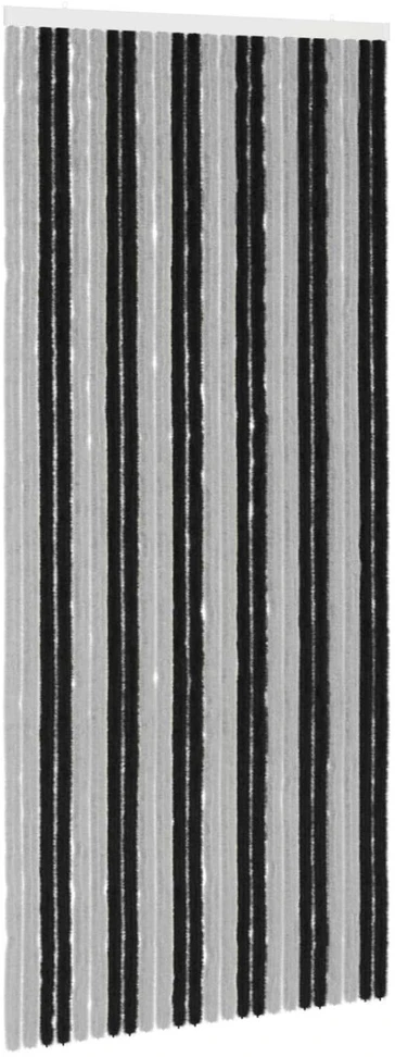 Vabzdžių Užuolaida iš Chenille Pilka ir juoda 100 x 230 cm