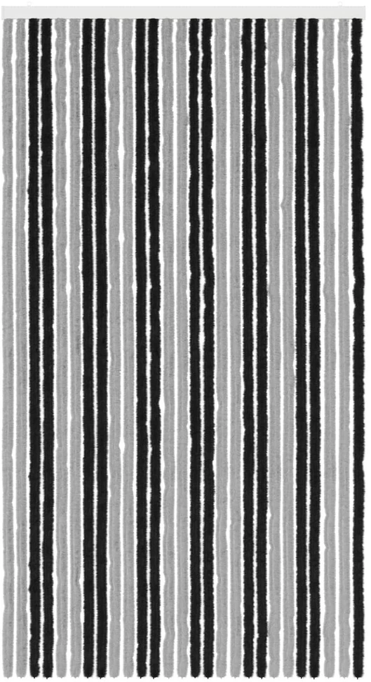 Vabzdžių Užuolaida iš Chenille Pilka ir juoda 118 x 220 cm