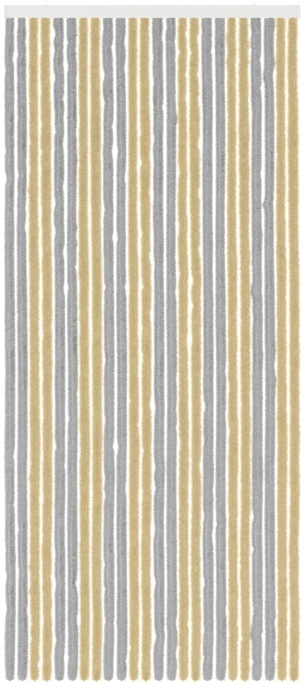 Vabzdžių Užuolaida iš Chenille Pilka ir smėlinė 100 x 230 cm