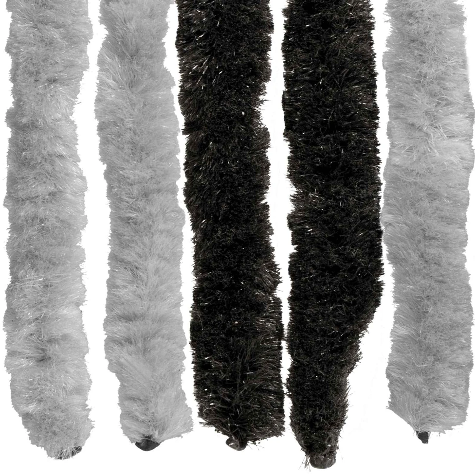 Vabzdžių Užuolaida iš Chenille Pilka ir juoda 100 x 220 cm