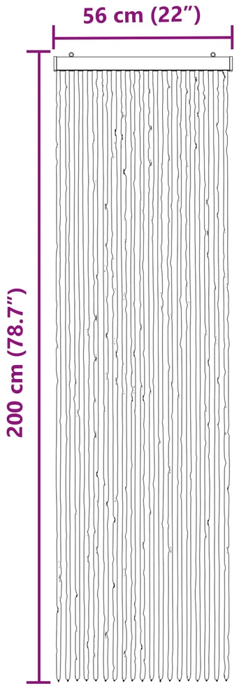 Vabzdžių Užuolaida iš Chenille Pilka ir smėlinė 56 x 200 cm